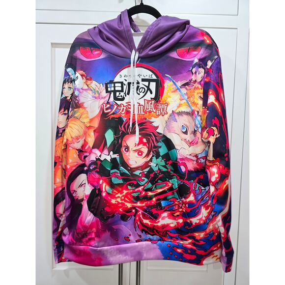 Unbranded Anime Graphic Hoodie – Purple Multicolor – Size M - Picture 1 of 11